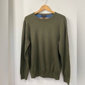 Lachlan British Inspired Cotton Sweater Dark Green size M